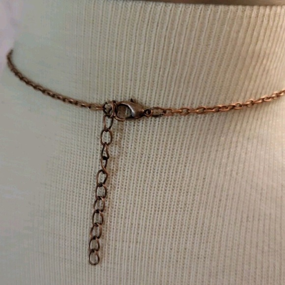 Rainbow Glass Pebbles on Copper Tree Of Life Pendant Necklace OSFA - Picture 4 of 4